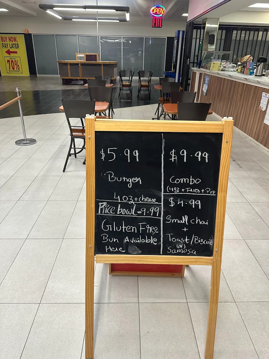 Menu, Tea Point