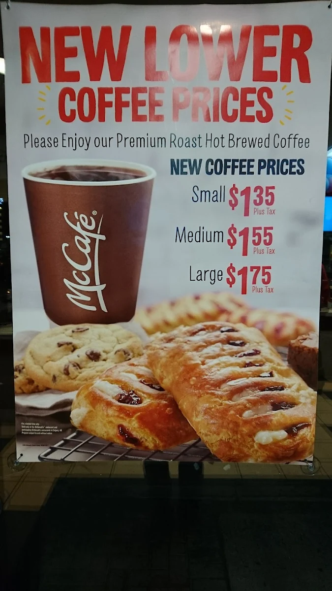 Menu, McDonald's