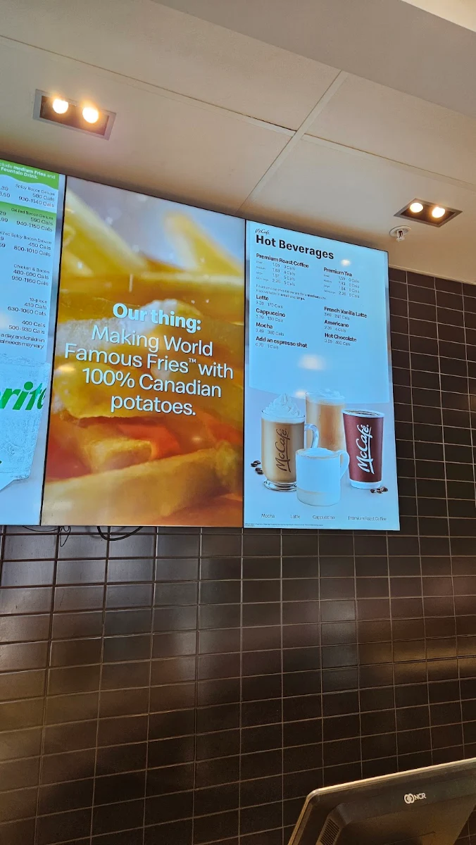 Menu, McDonald's