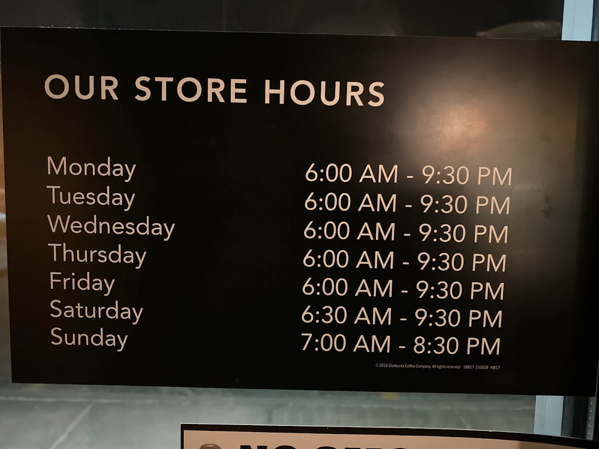 Menu, Starbucks Coffee Company