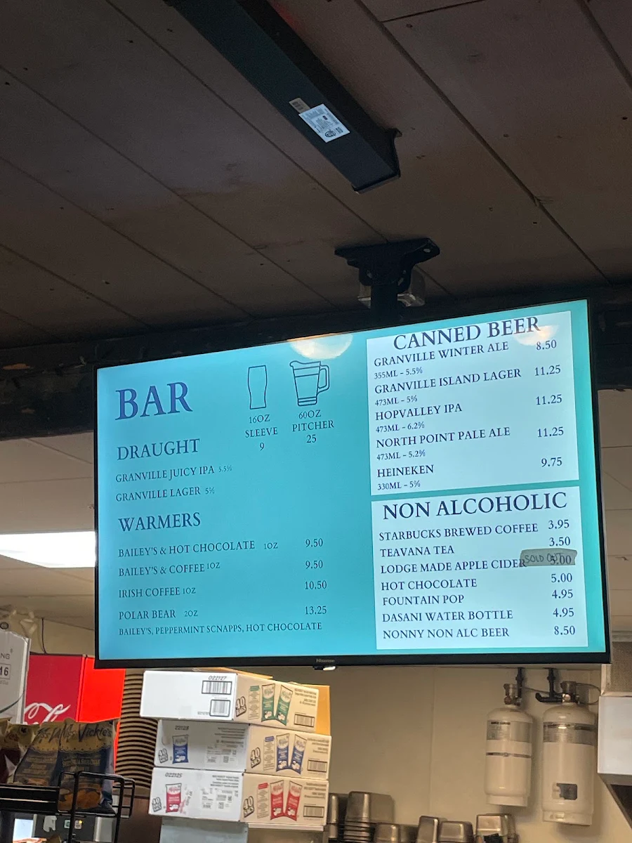 Menu, Hollyburn Lodge