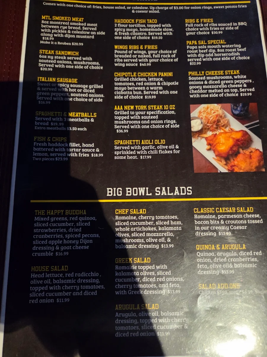 Menu, The Mills TapHouse + Grill