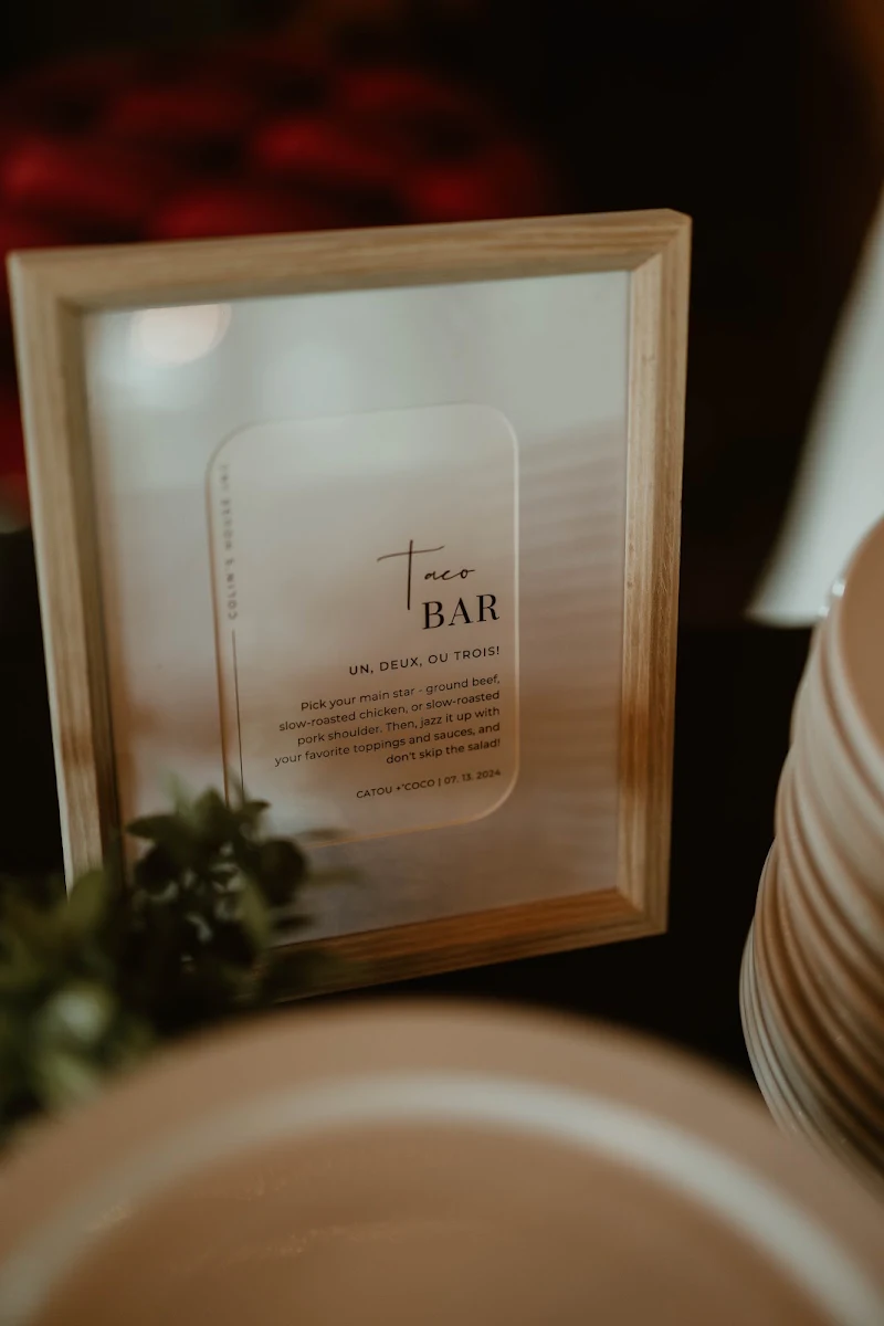 Menu, Colin's House