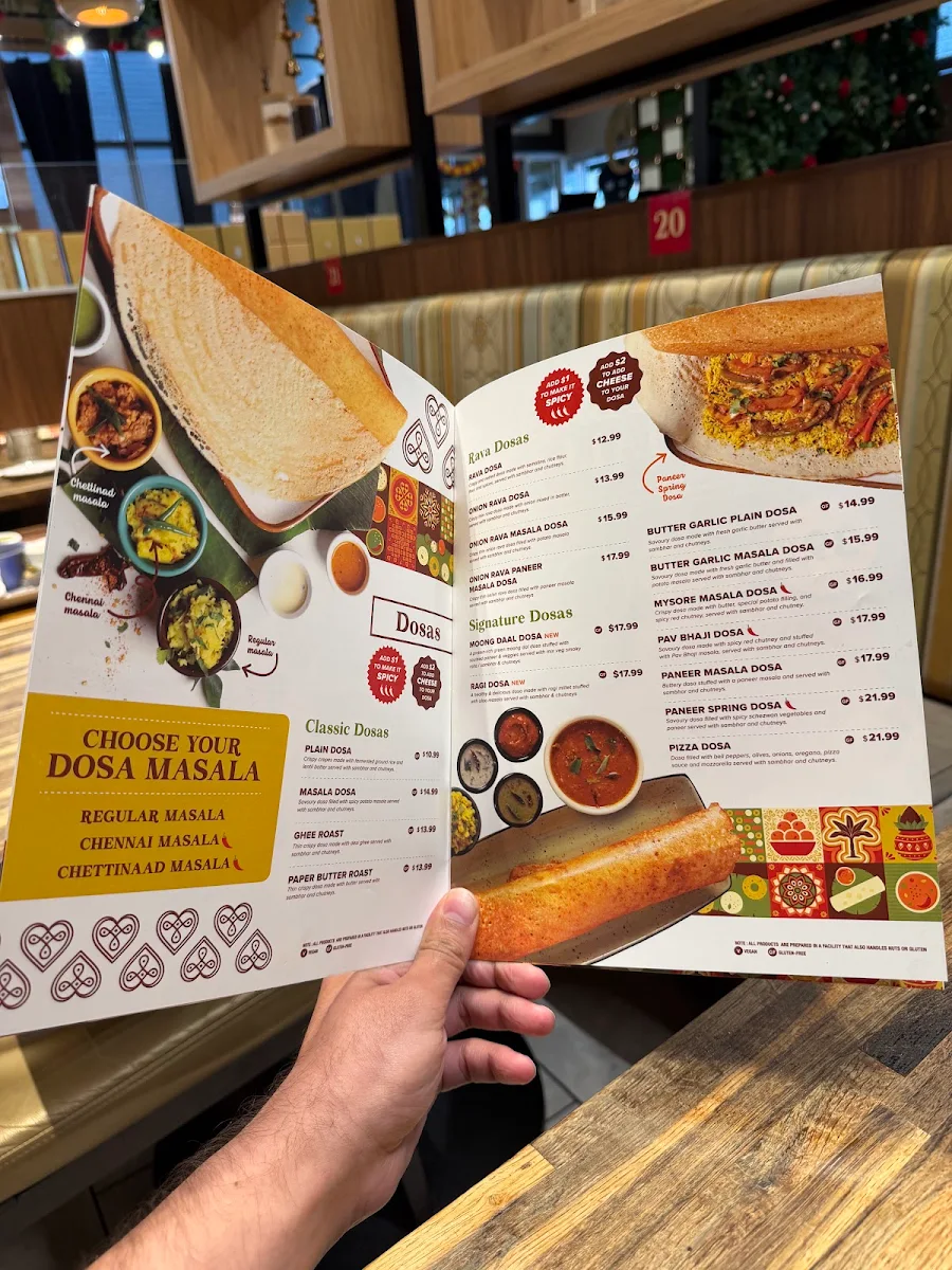 Menu, Love South (Live Dosa, Idlis and More)