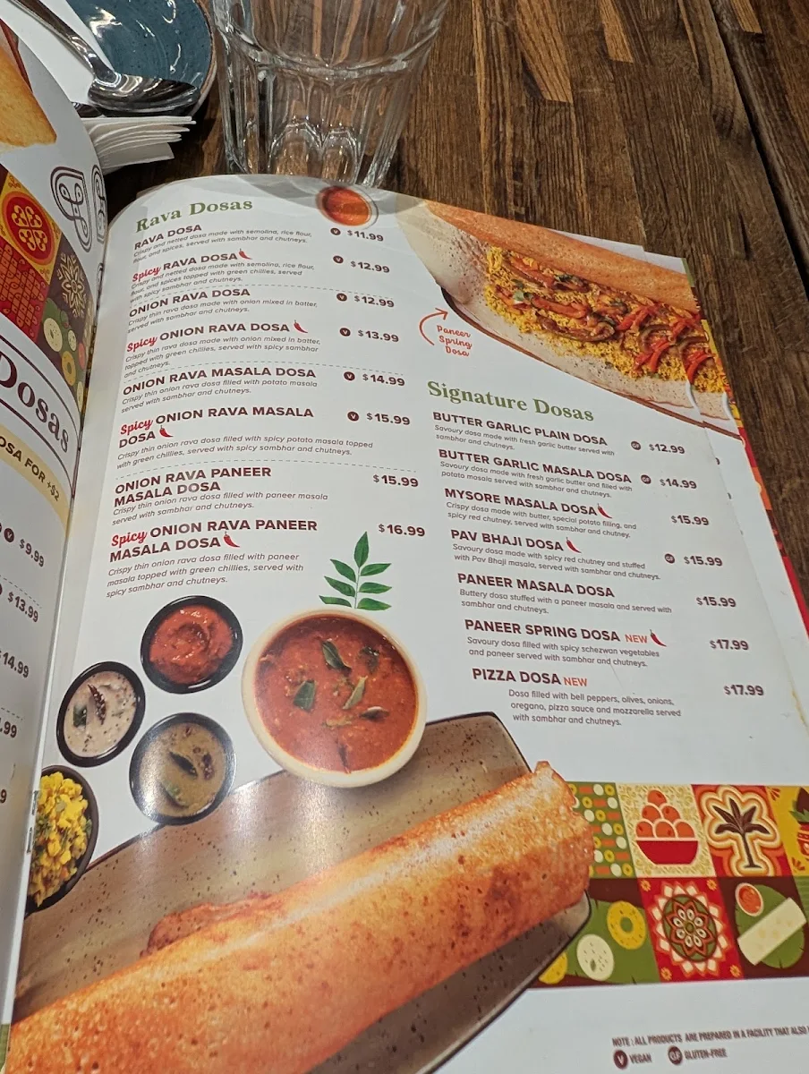Menu, Love South (Live Dosa, Idlis and More)