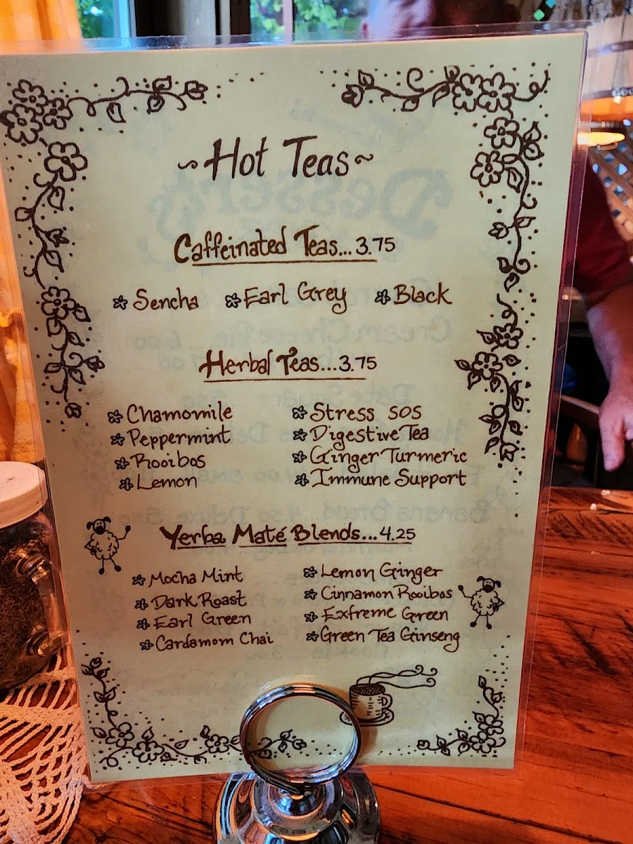 Menu, The Yellow Deli