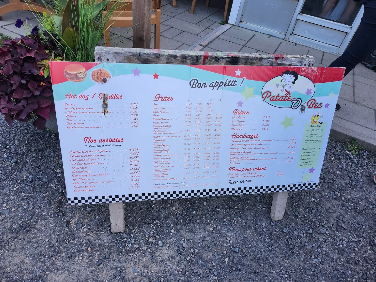 Menu, Casse-croûte Patate-O-Bec