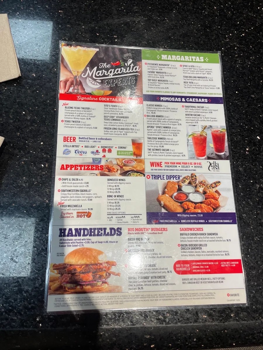 Menu, Chili's Grill & Bar