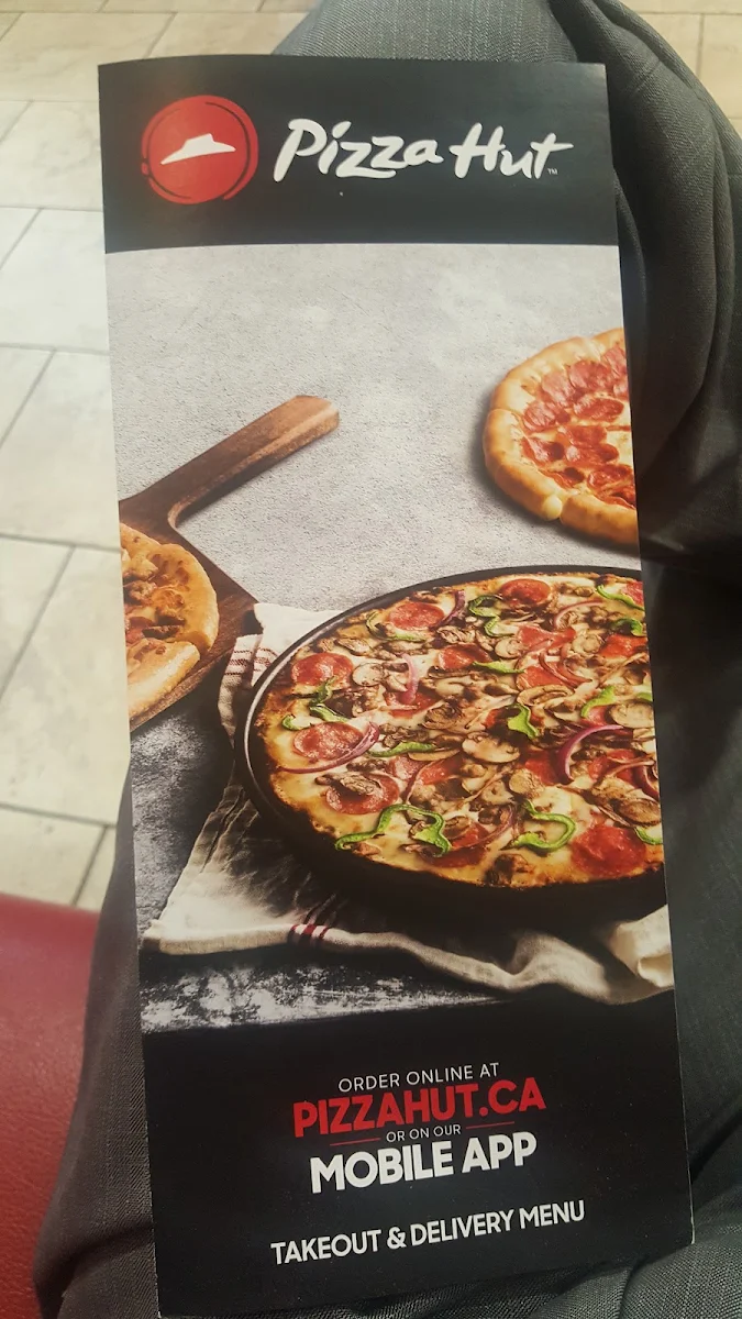 Menu, Pizza Hut