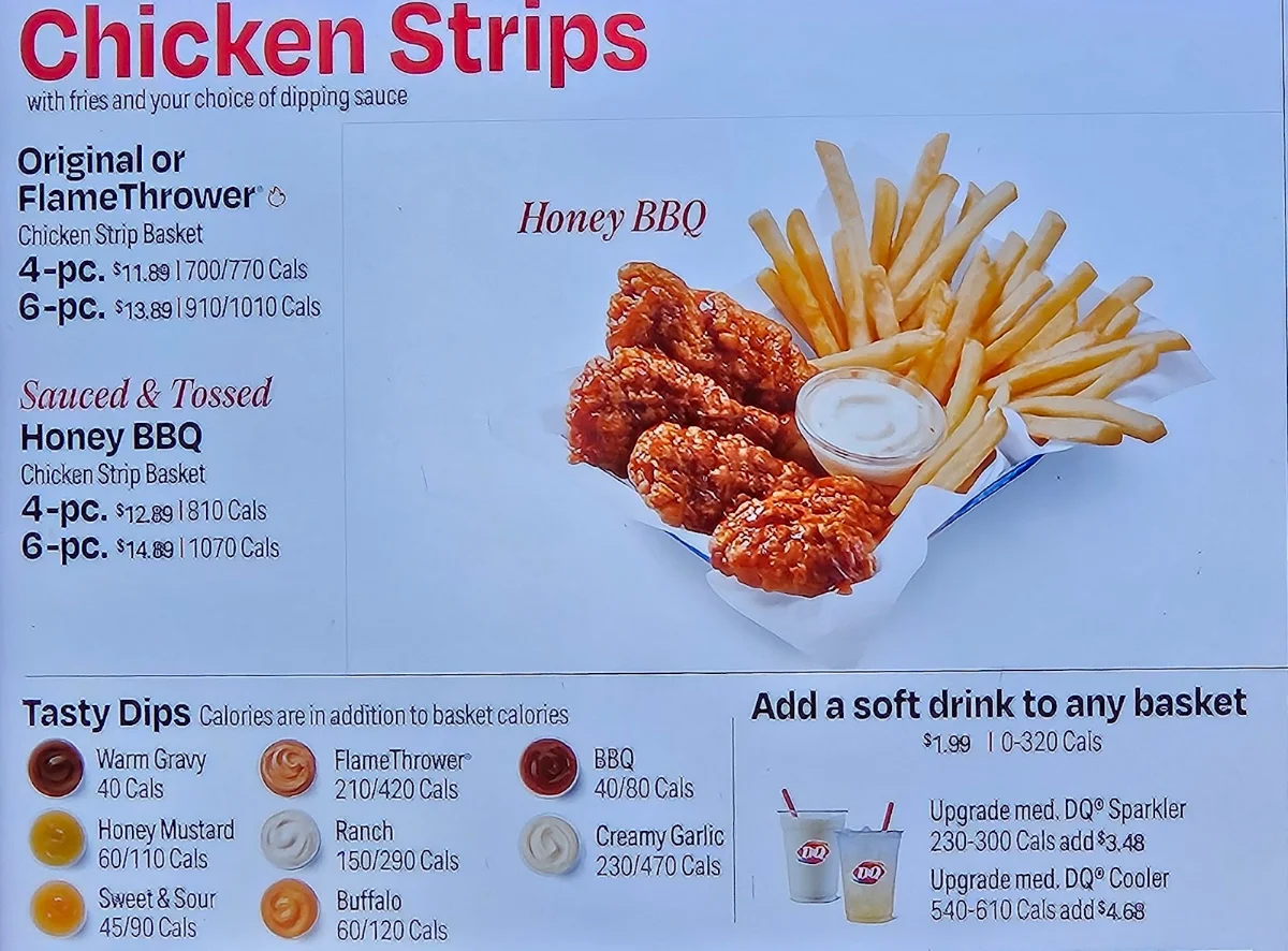 Menu, Dairy Queen Grill & Chill