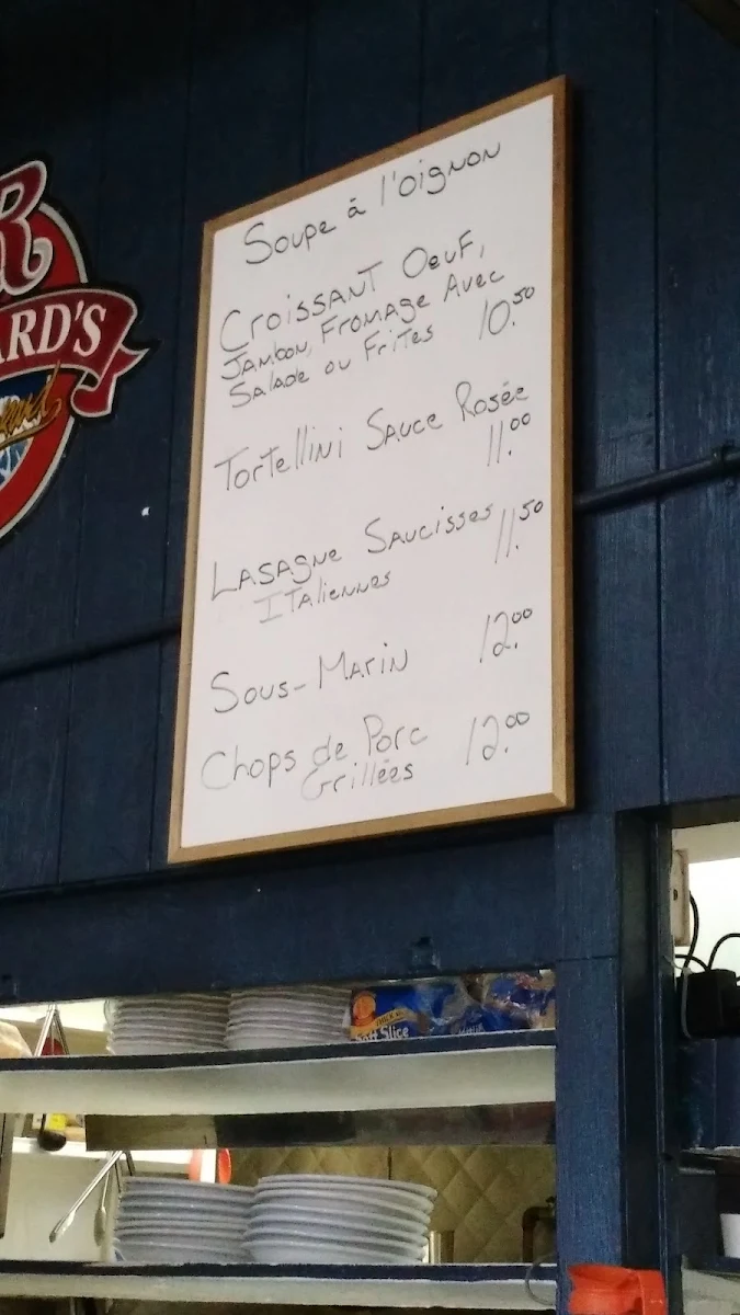 Menu, Kana Taverne Ltee