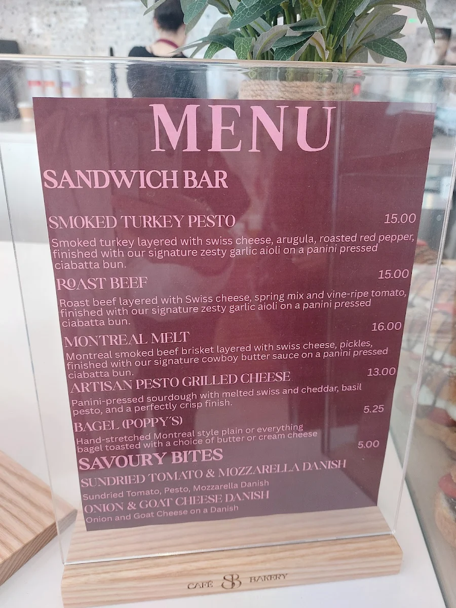 Menu, SOL Bakehouse