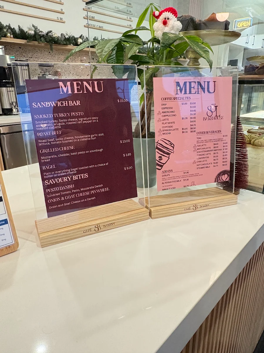Menu, SOL Bakehouse