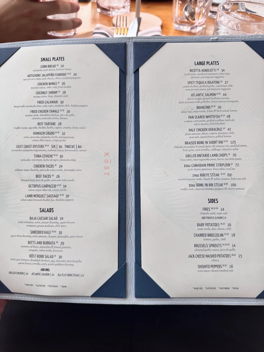Menu, KŌST