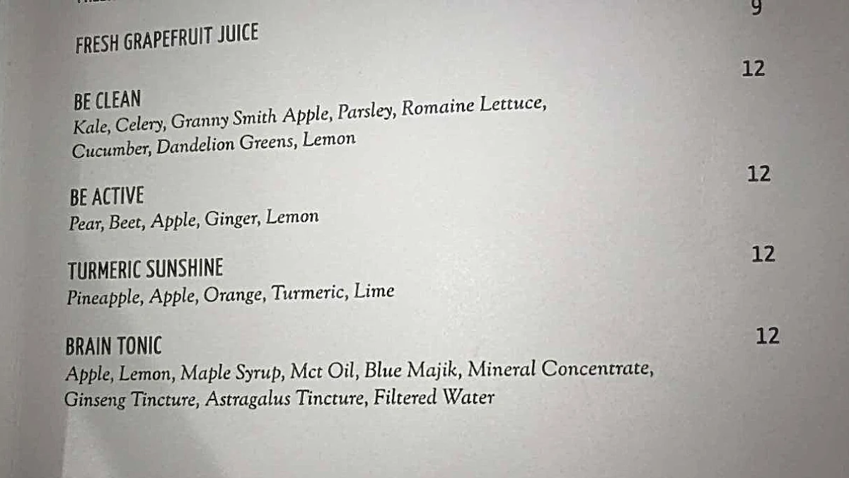 Menu, KŌST