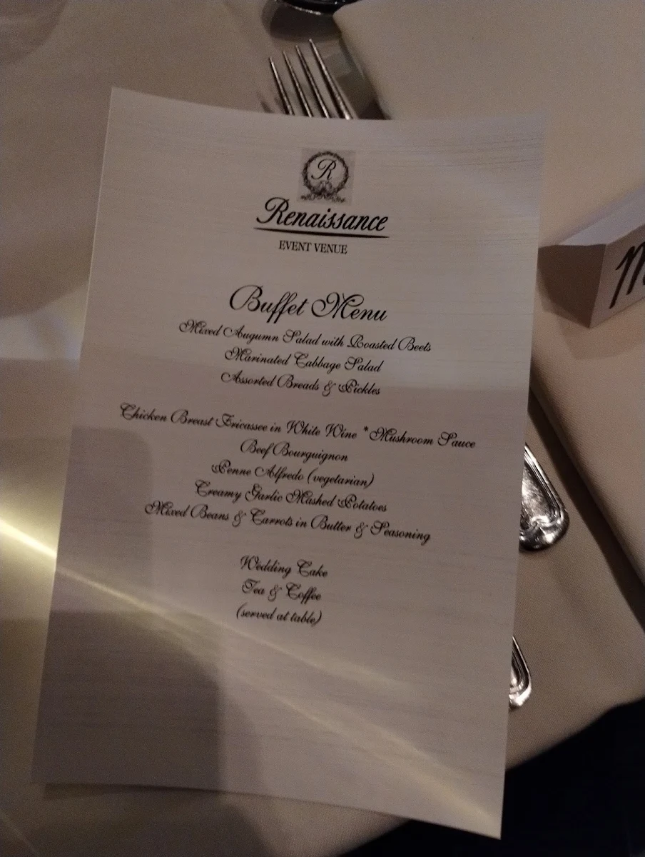 Menu, Renaissance