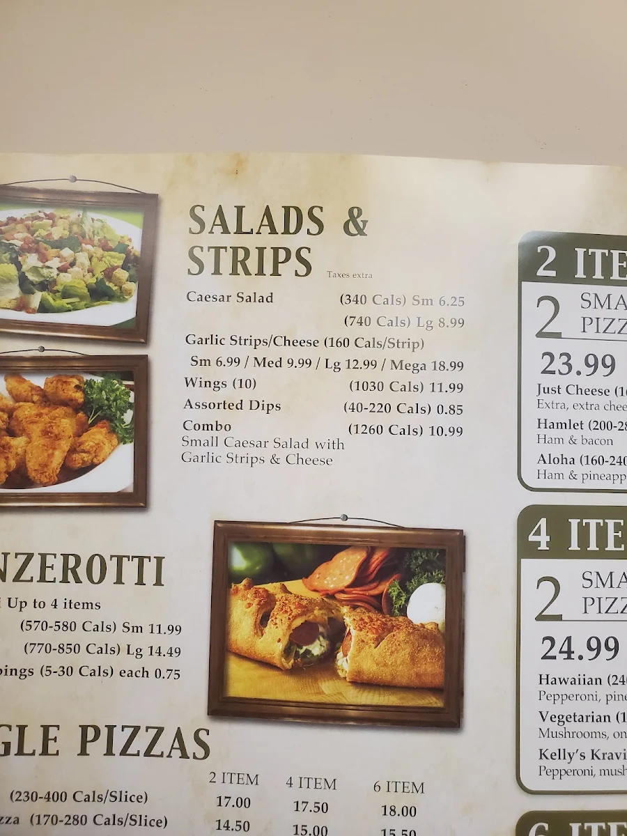 Menu, Godfathers Pizza - Dresden