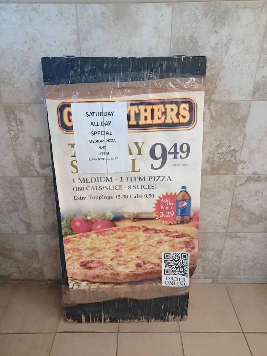 Menu, Godfathers Pizza - Dresden