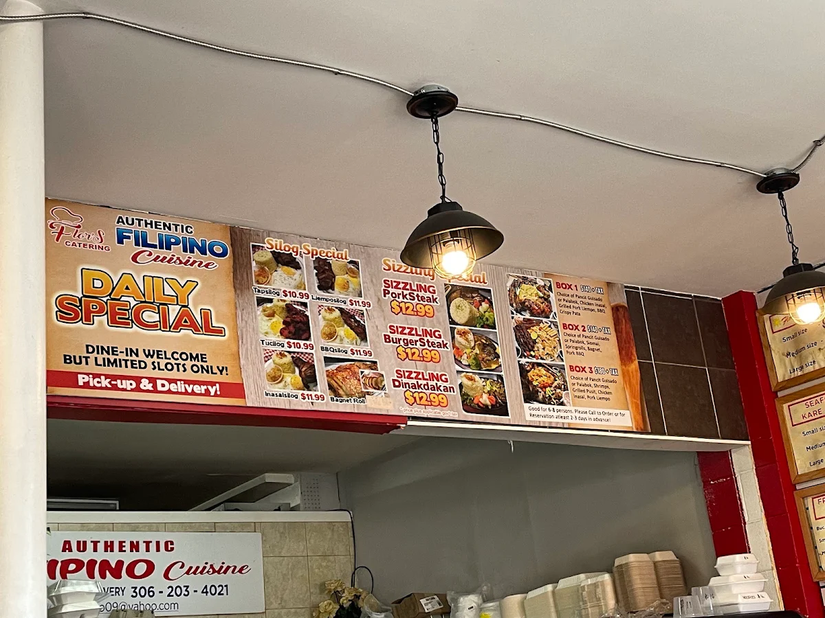 Menu, Flor's Filipino Specialty Catering Services