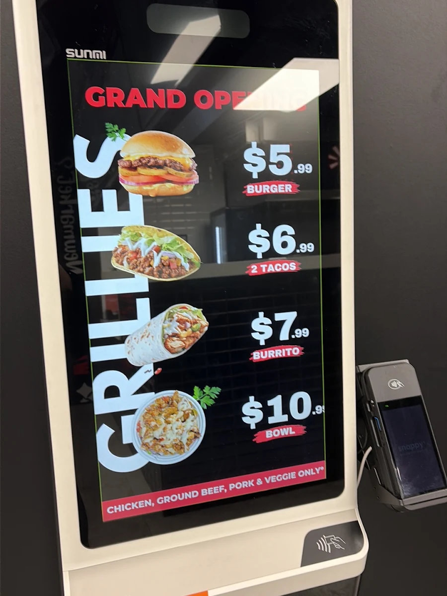 Menu, Grillies (Newmarket)