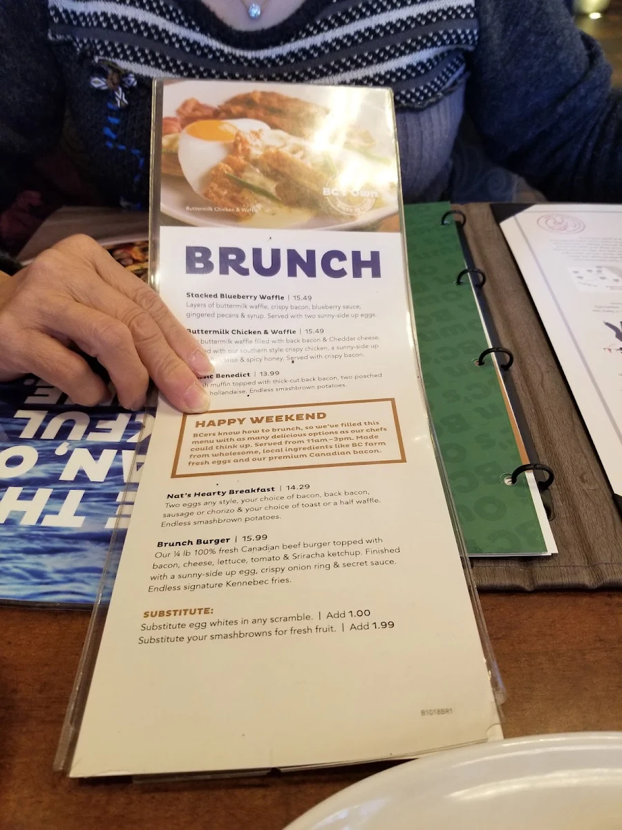 Menu, White Spot