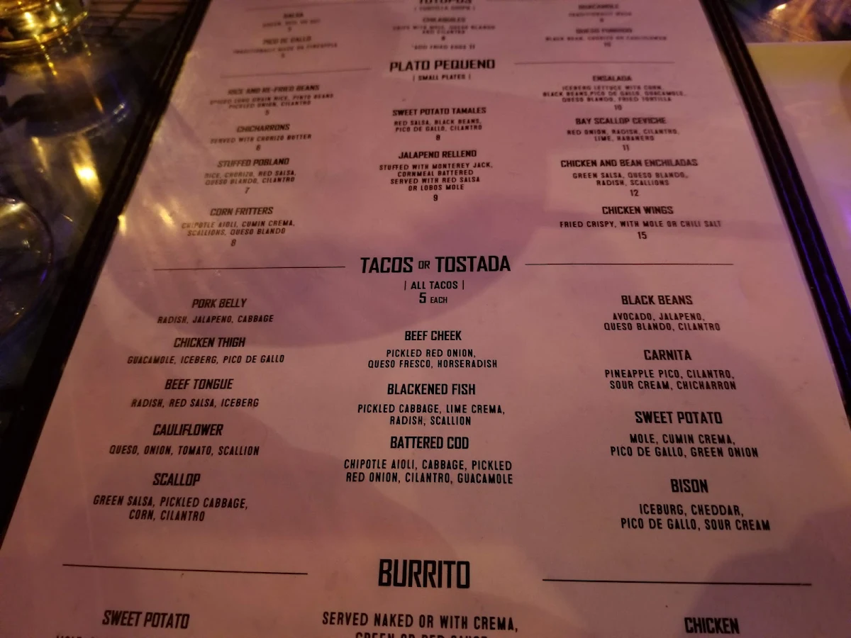 Menu, Los Lobos