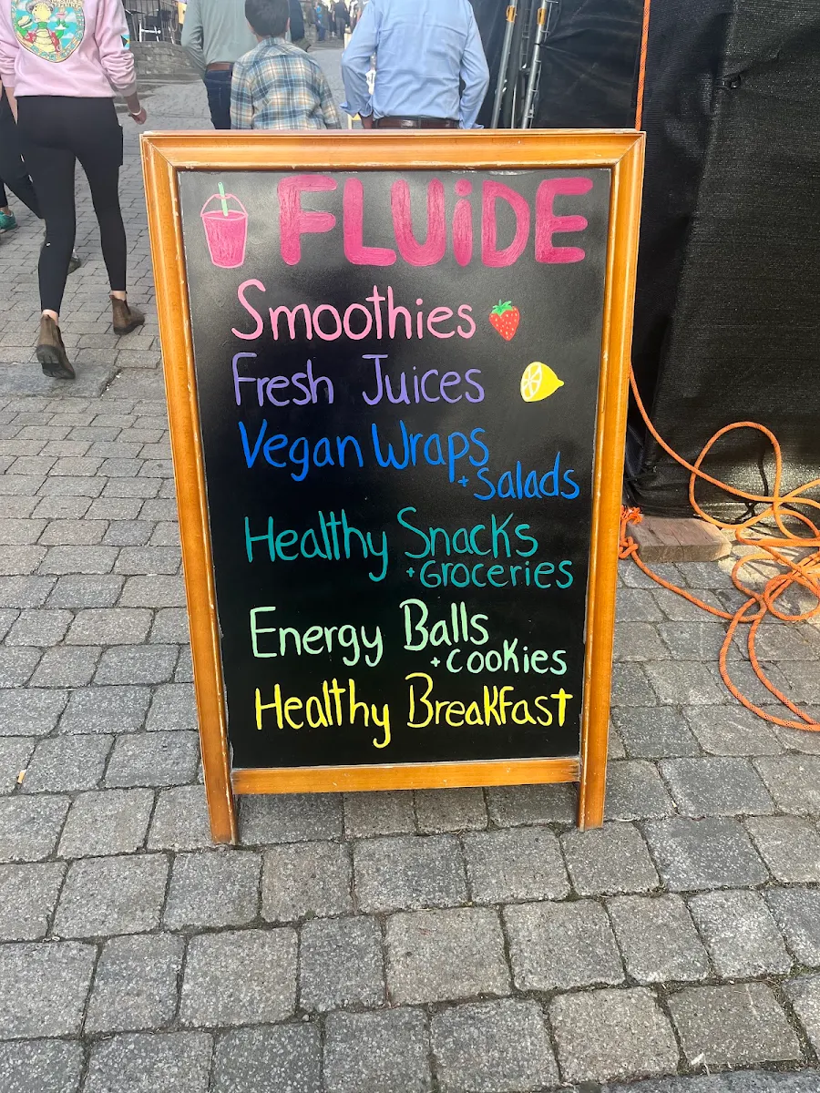 Menu, Fluide Bar à Jus