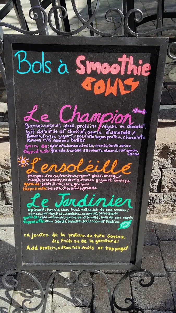 Menu, Fluide Bar à Jus