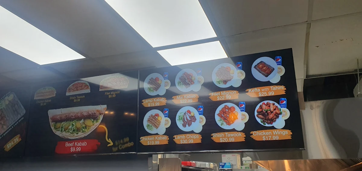 Menu, Mr.Kabab