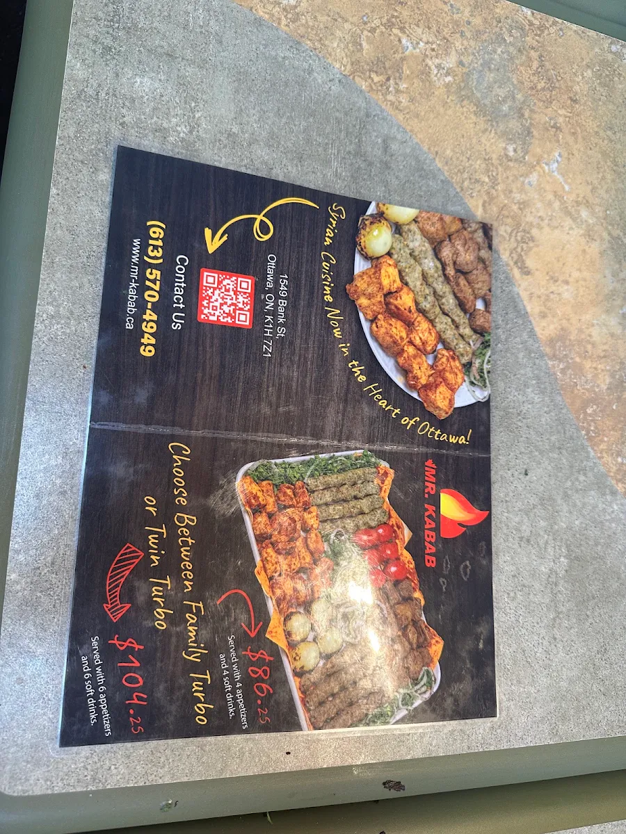 Menu, Mr.Kabab