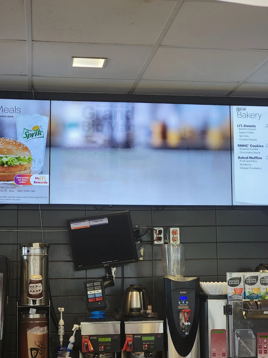 Menu, McDonald's