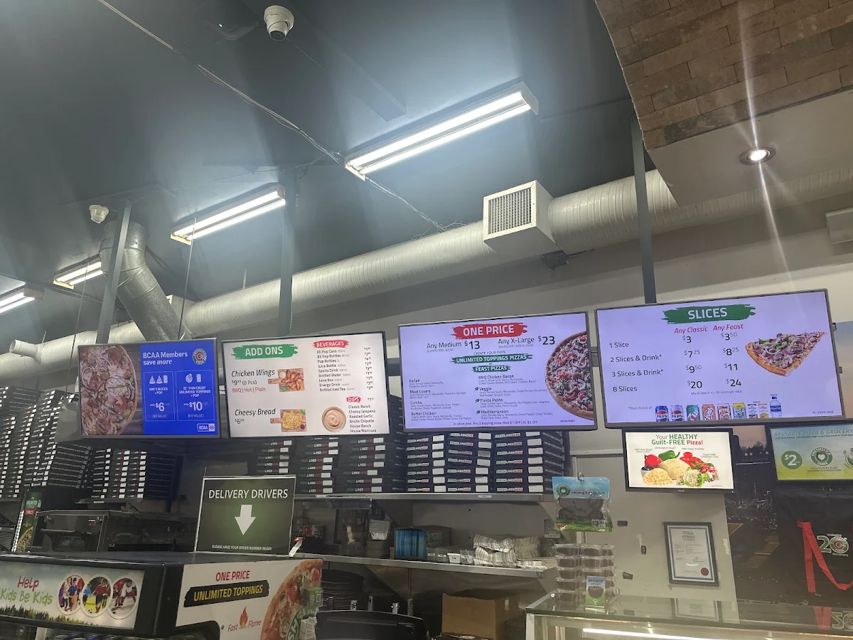 Menu, Freshslice Pizza