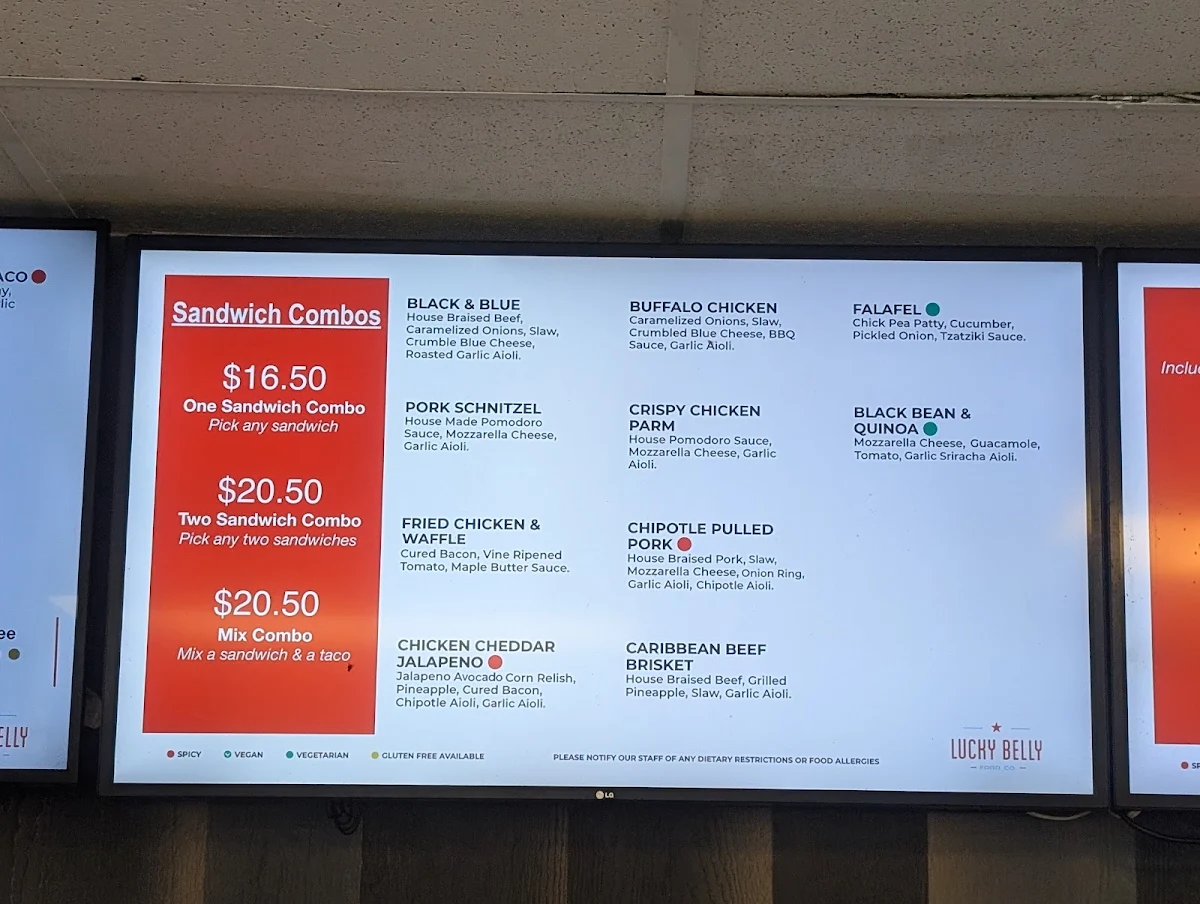 Menu, Lucky Belly