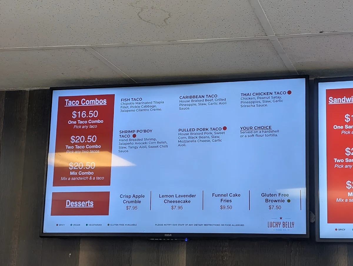 Menu, Lucky Belly