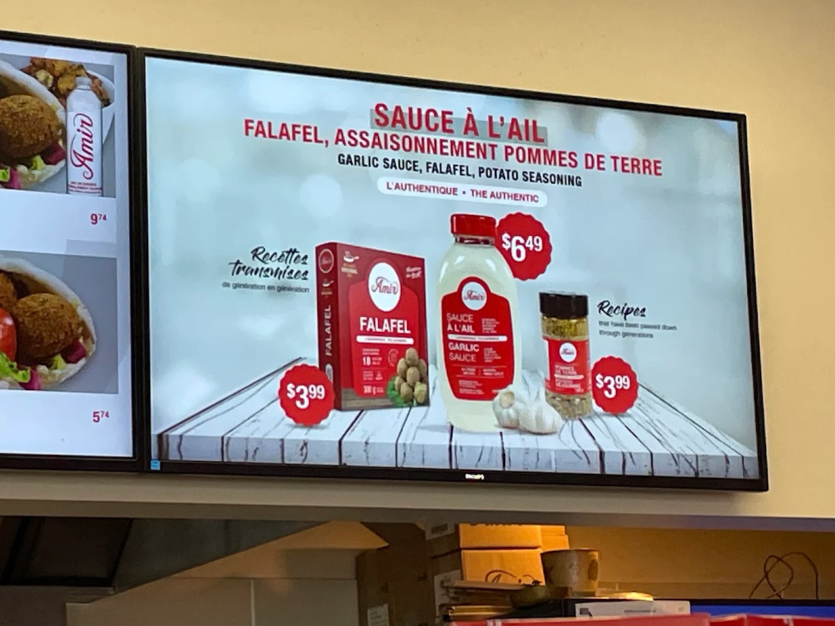 Menu, Amir