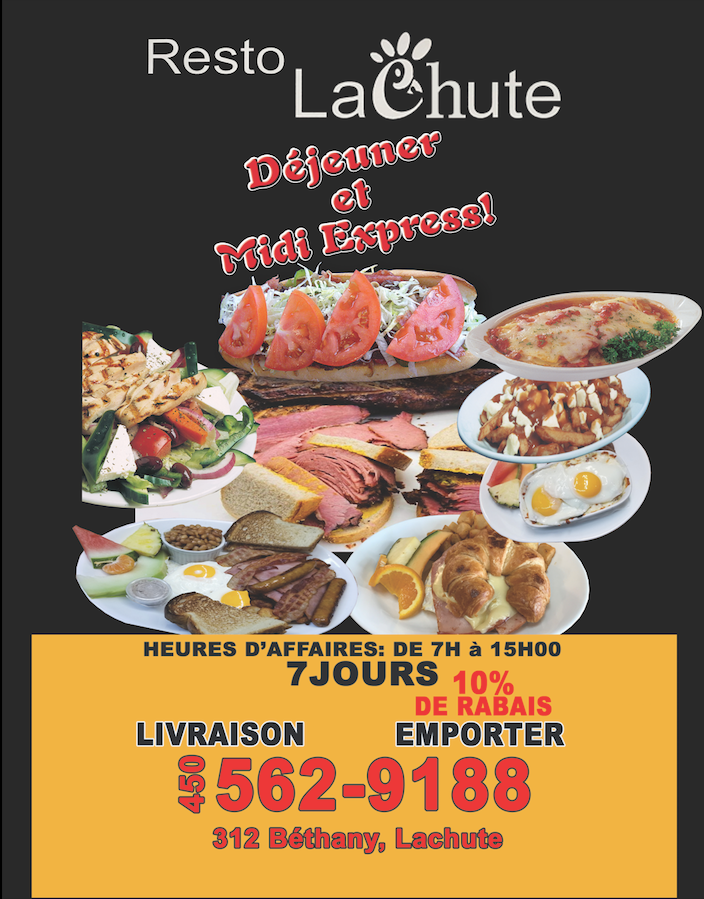 Menu, Resto Lachute