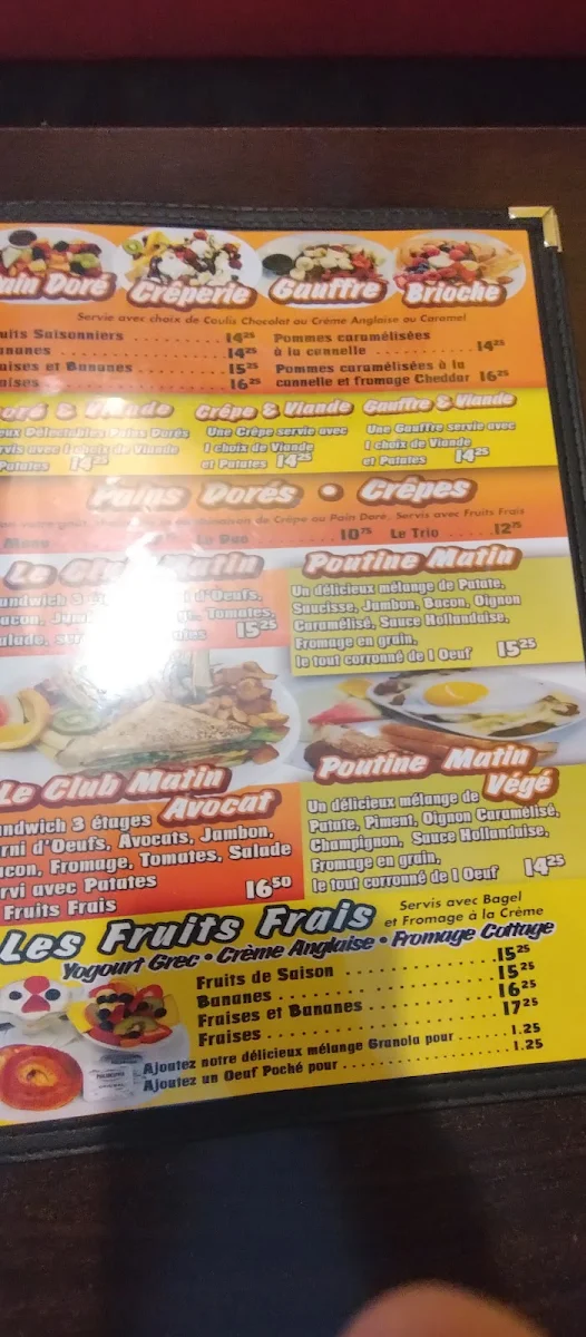 Menu, Resto Lachute