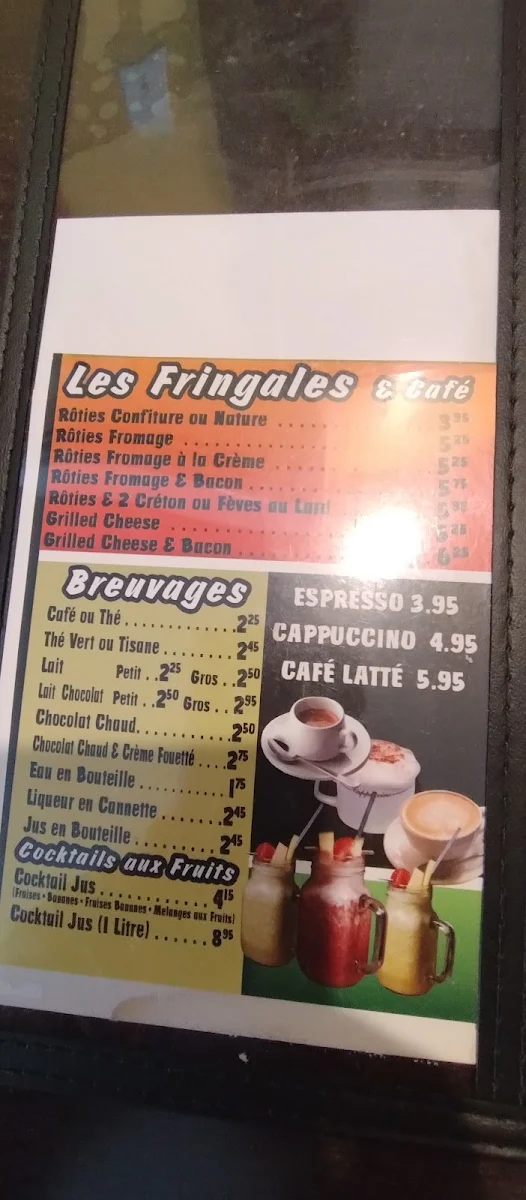 Menu, Resto Lachute