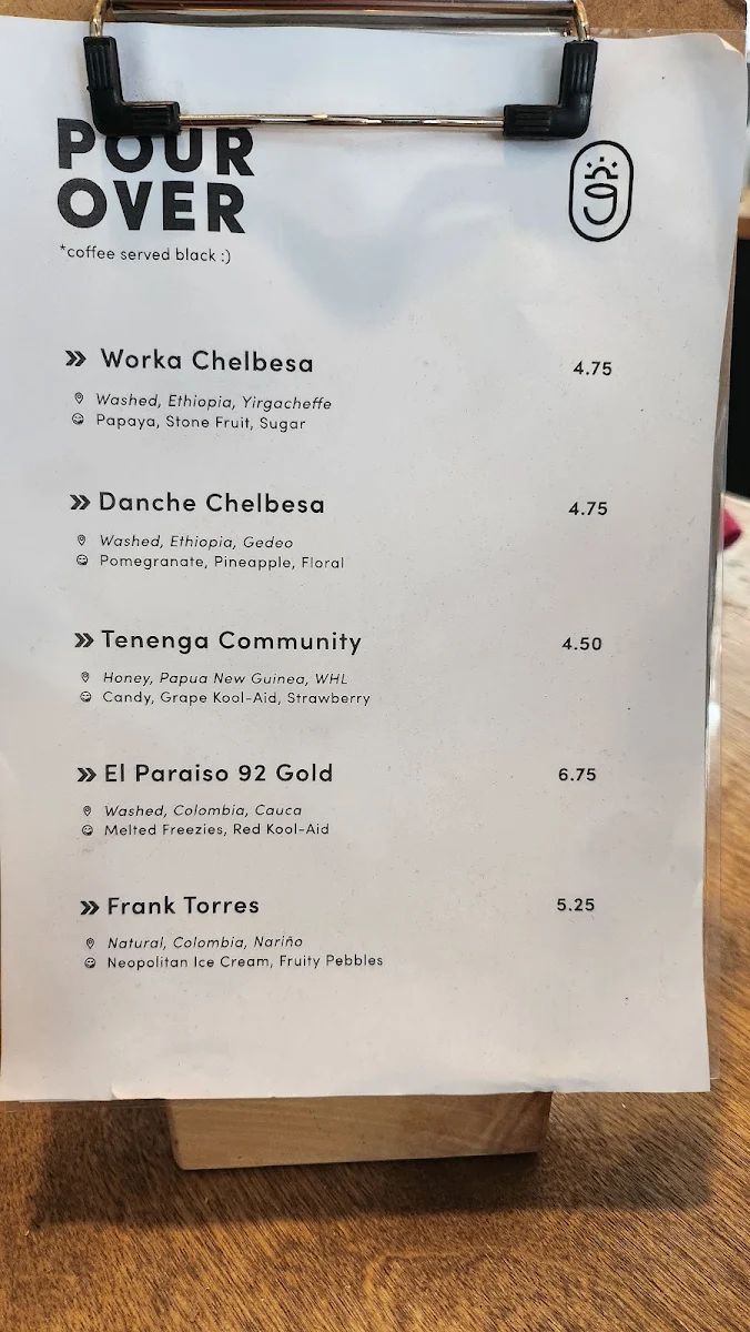 Menu, Bright Jenny Coffee