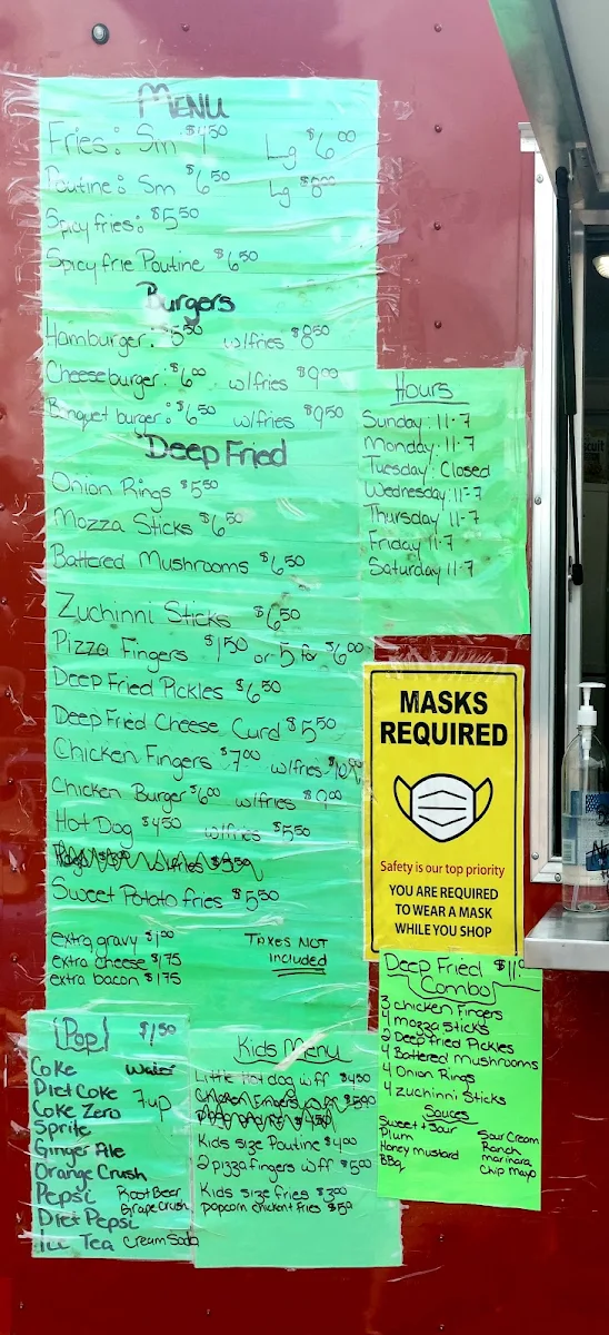 Menu, 41 Fries 41 Scoops