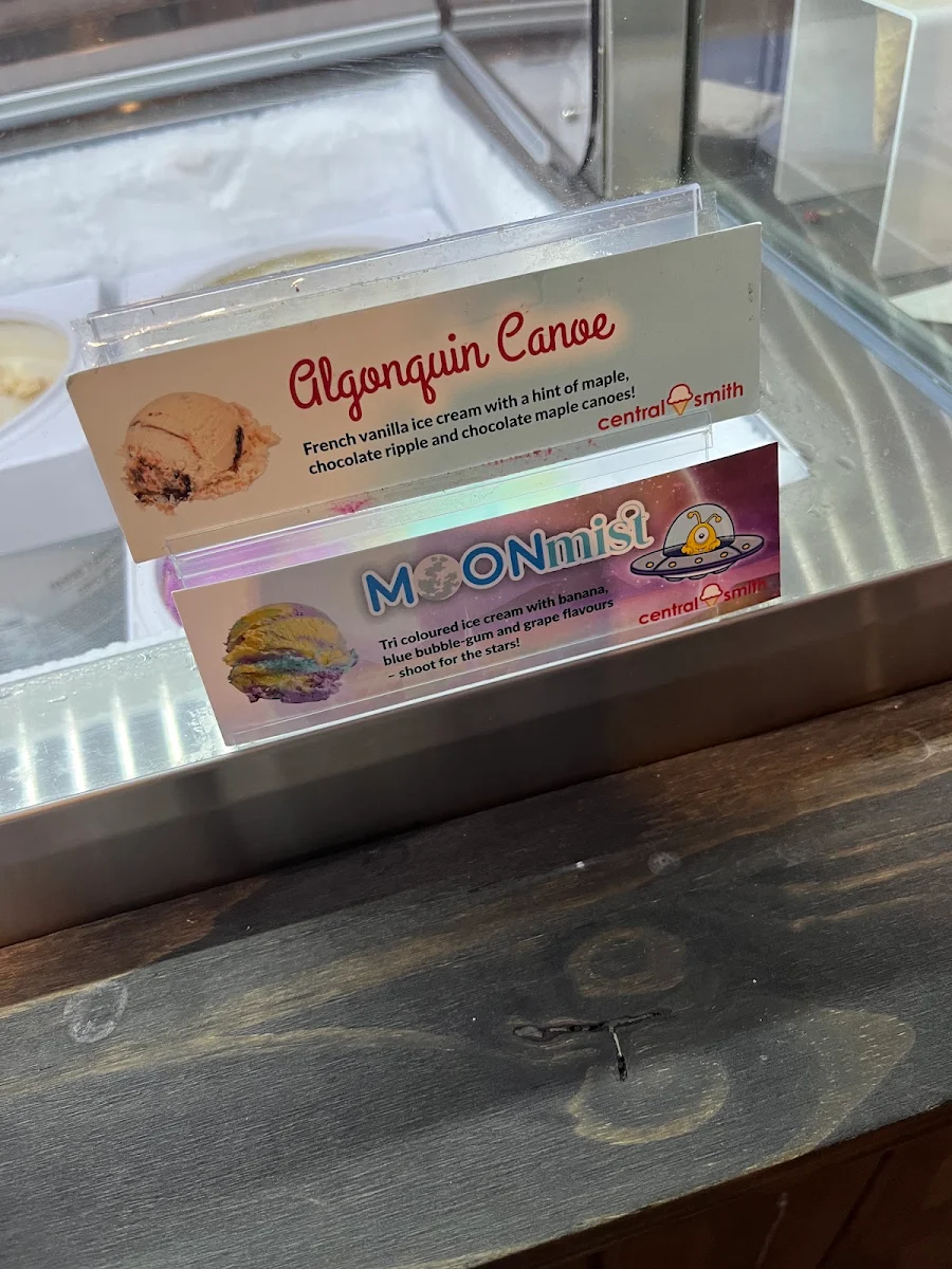 Menu, Mountain Man Ice Cream Company