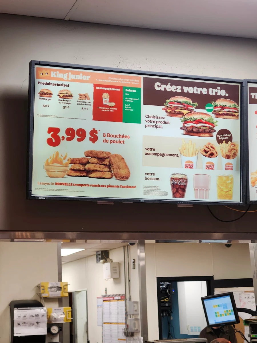 Menu, Burger King