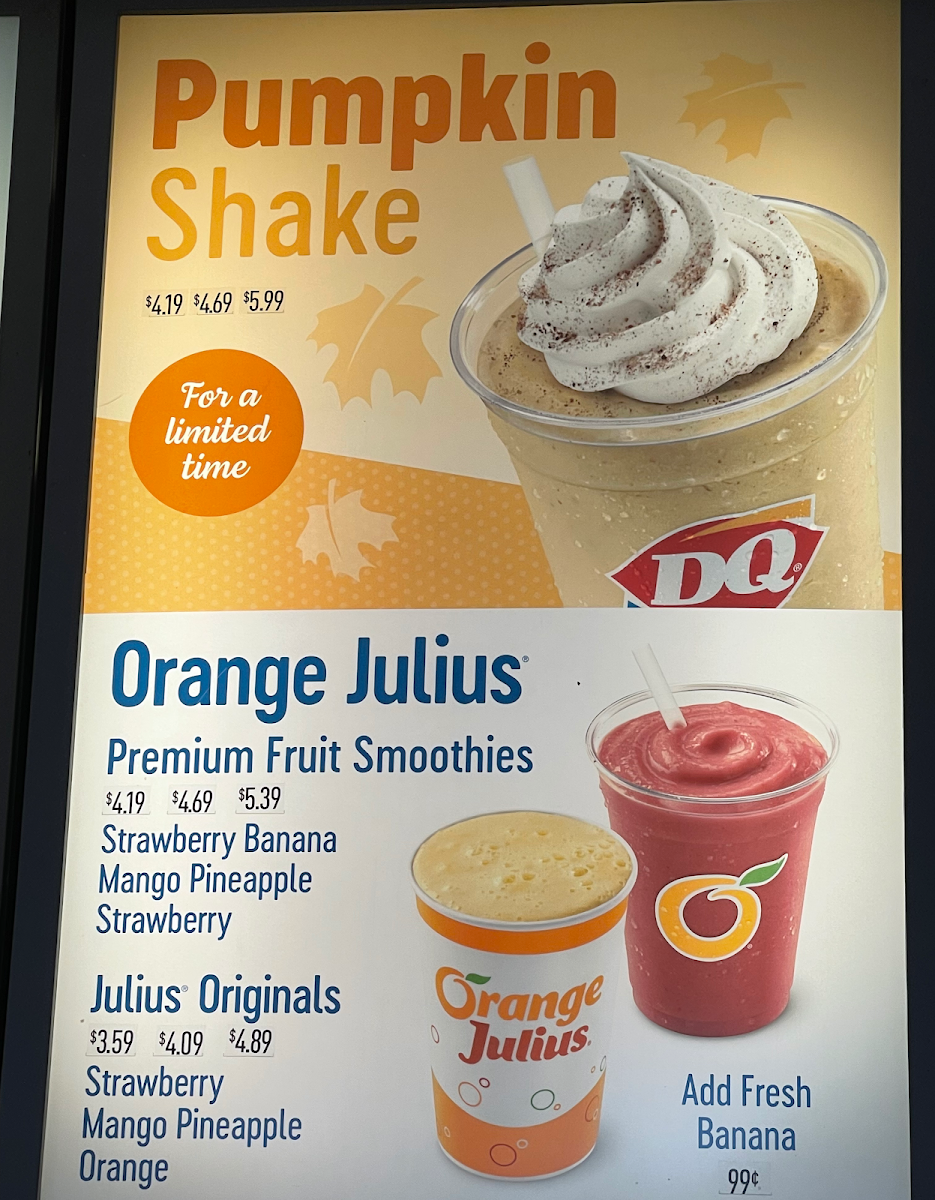 Menu, Dairy Queen Grill & Chill