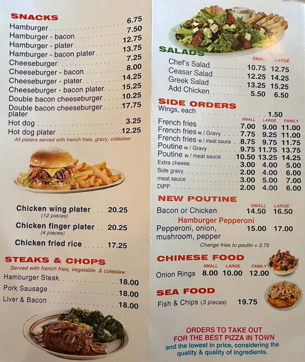 Menu, Riverside Restaurant