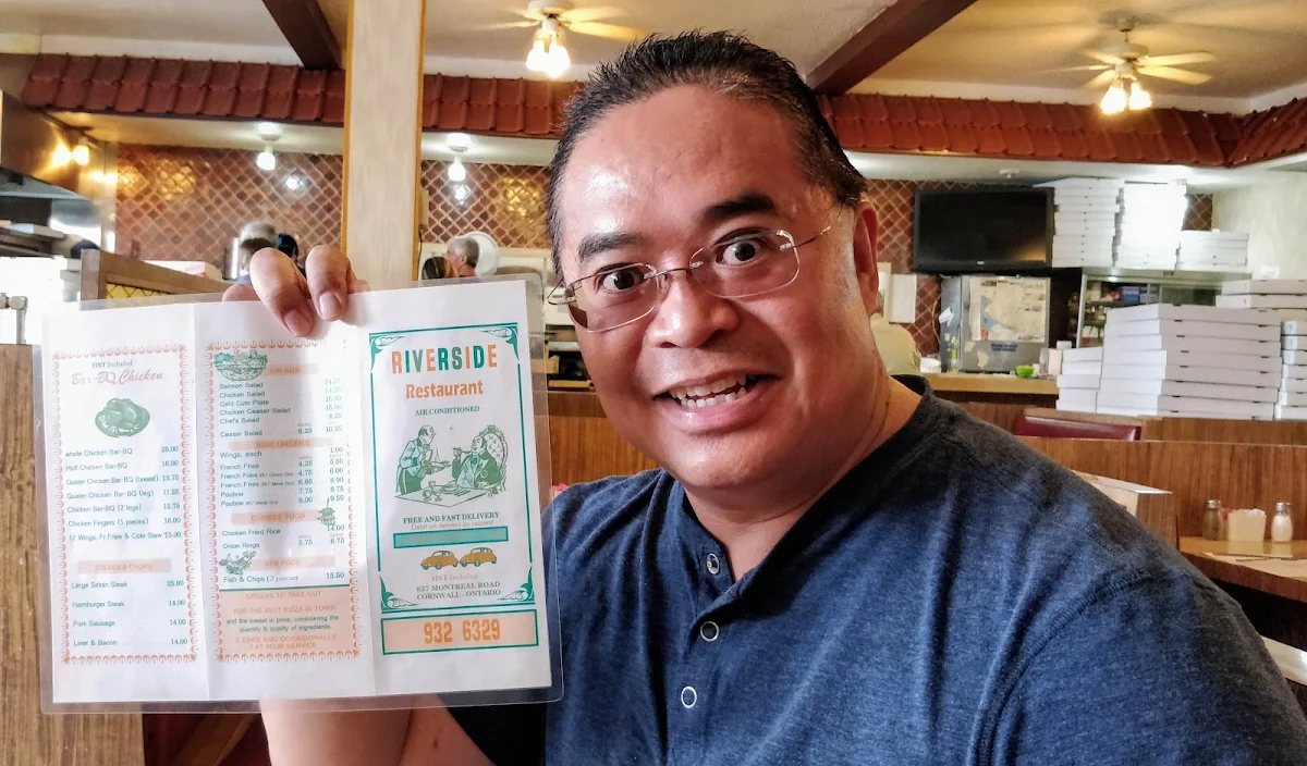Menu, Riverside Restaurant