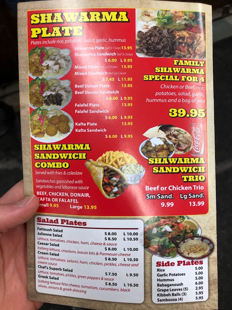 Menu, Eastview Pizza