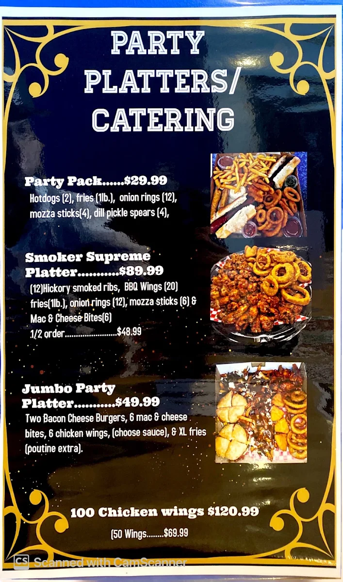 Menu, Newfoundland Comfort Food