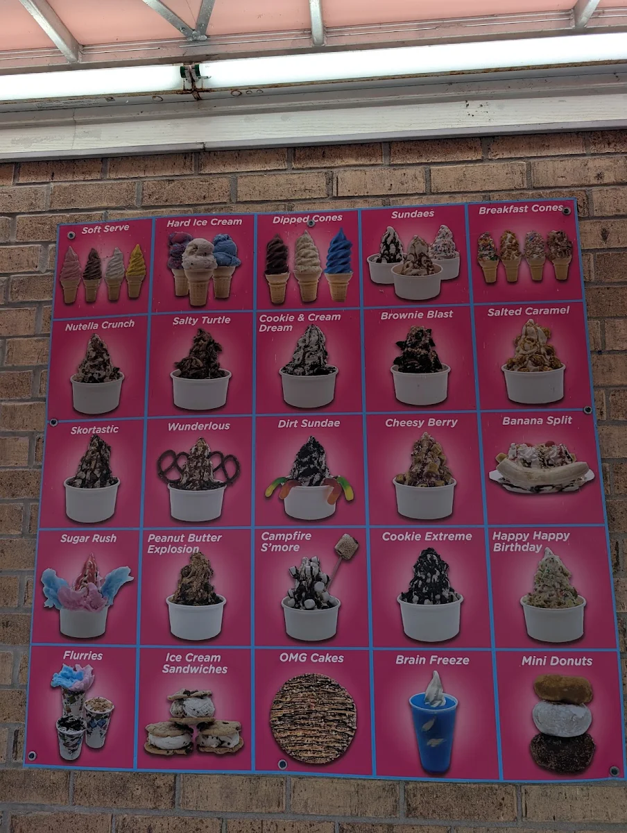 Menu, OMG Ice Cream & Frozen Treats
