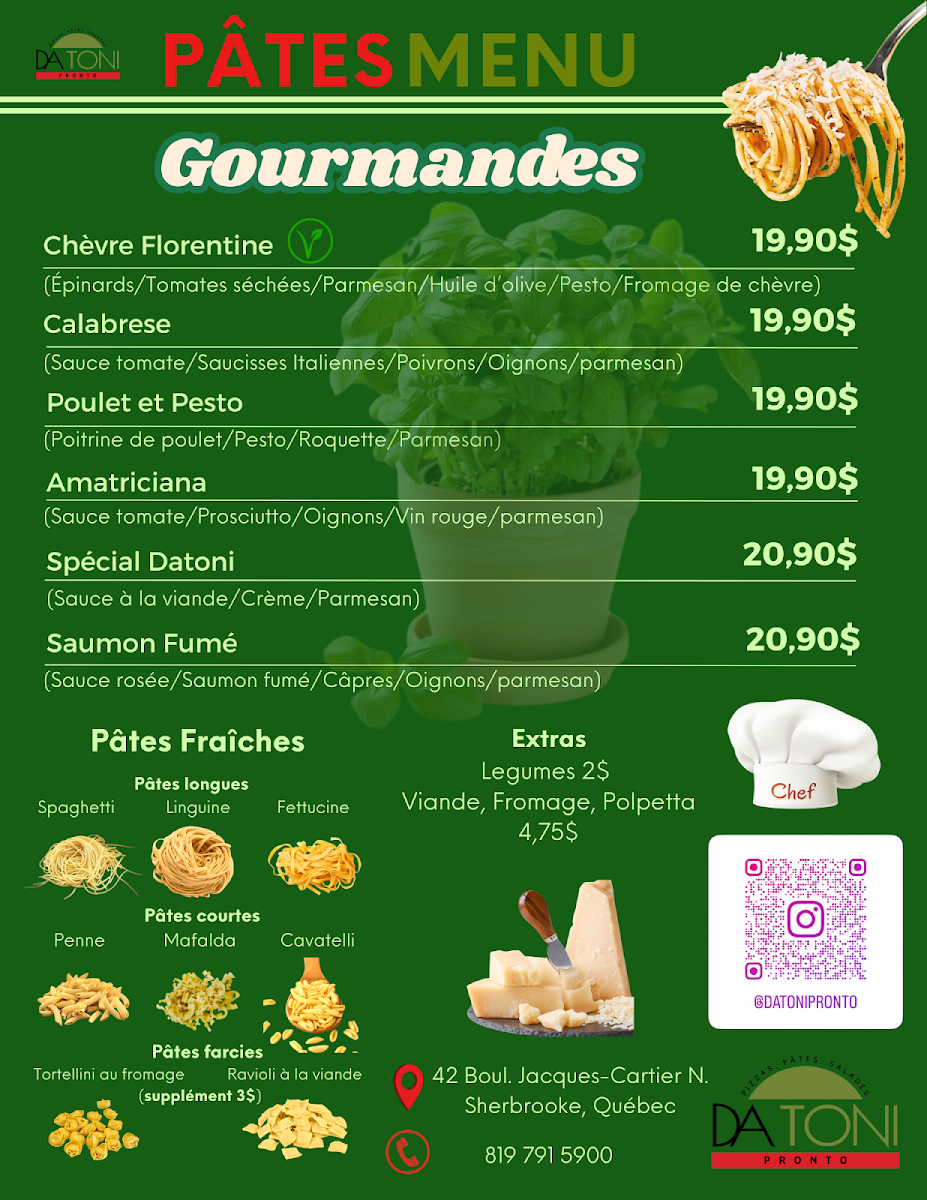 Menu, DaToni Pronto