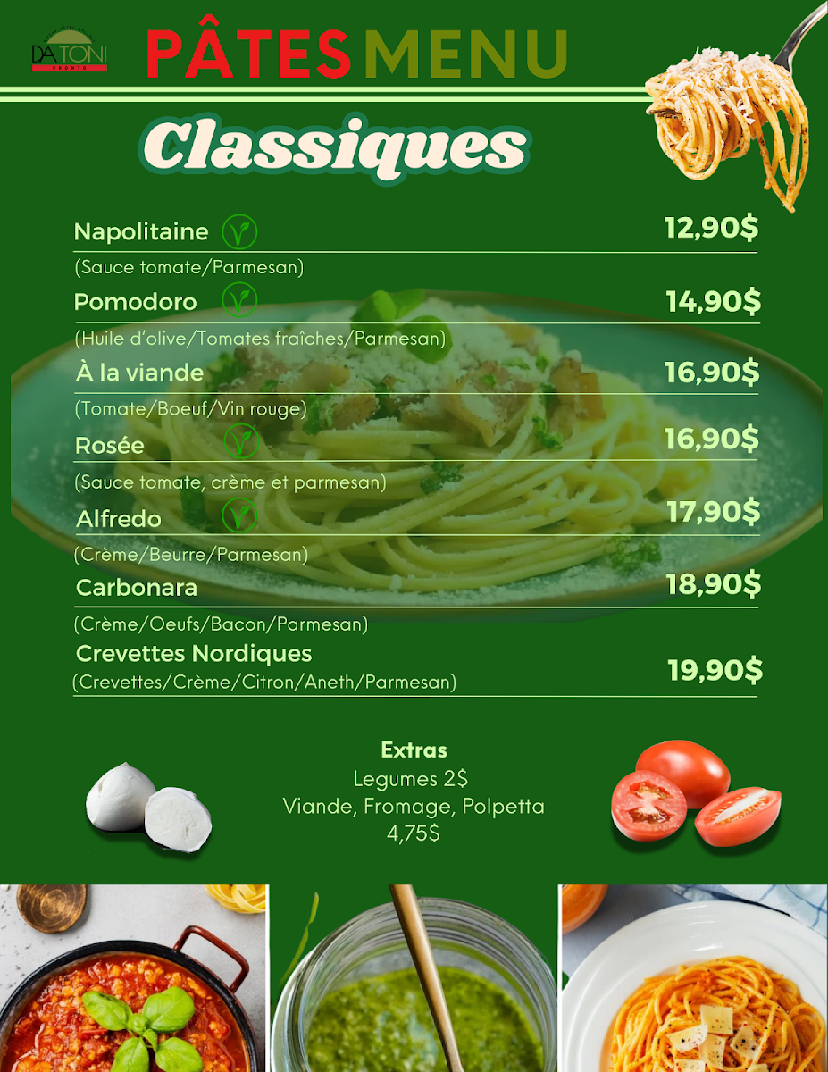 Menu, DaToni Pronto